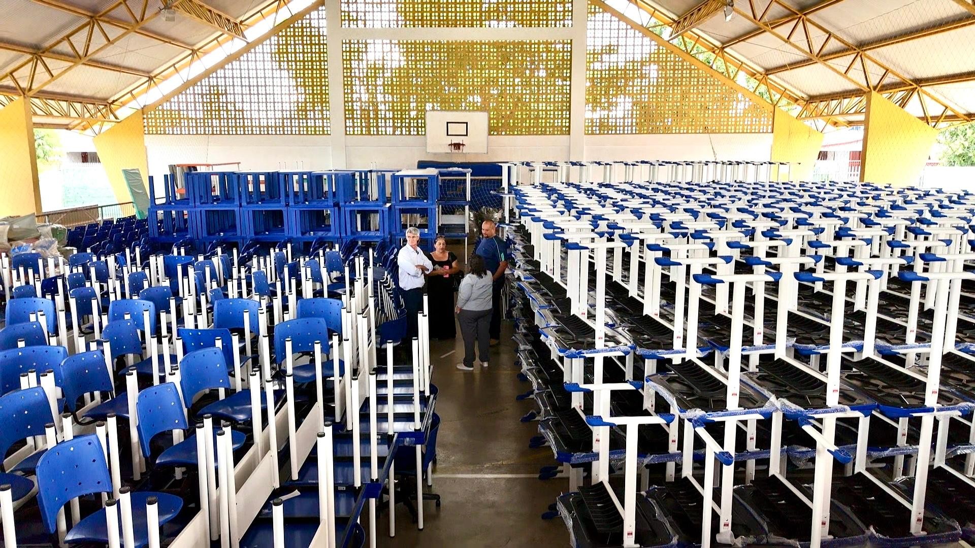 Mais conforto e estrutura: escolas recebem novos mobiliários e equipamentos