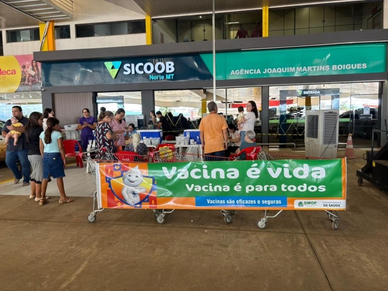 Com ação itinerante, Sinop ultrapassa 2,3 mil doses aplicadas da vacina contra influenza