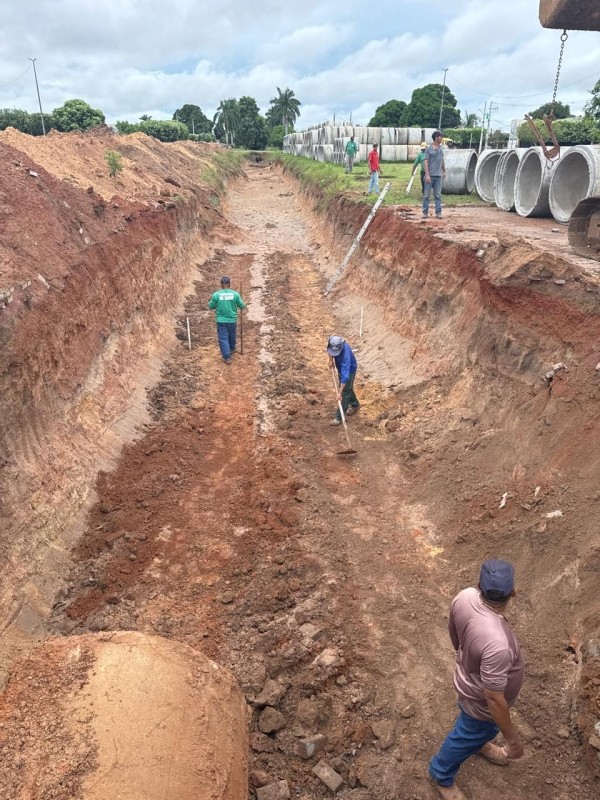 Prefeitura de Sinop inicia nova obra estruturante na rede de drenagem da Avenida das Palmeiras