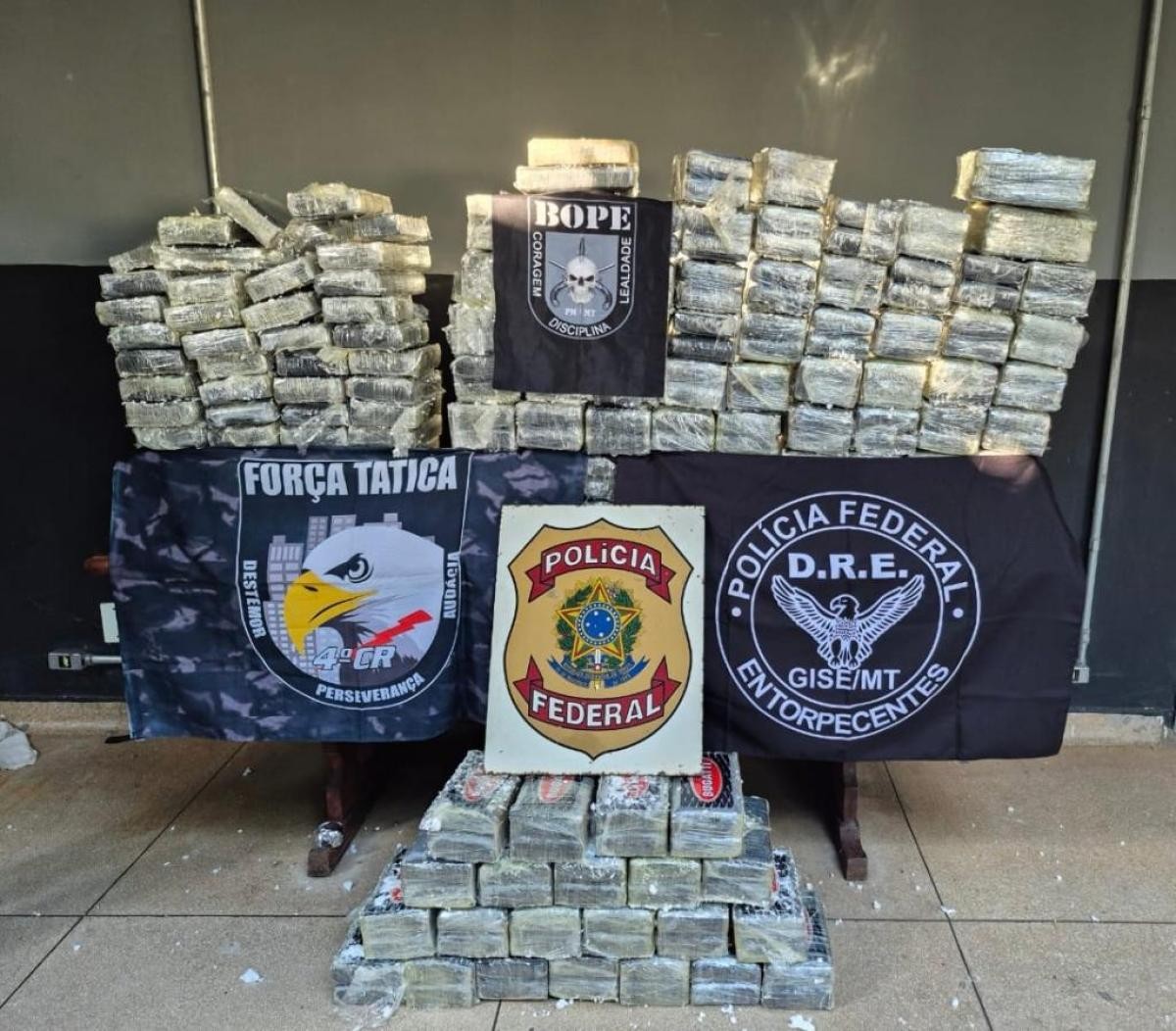 Polícia apreende 250 kg de cocaína escondidos em colchões na BR-364