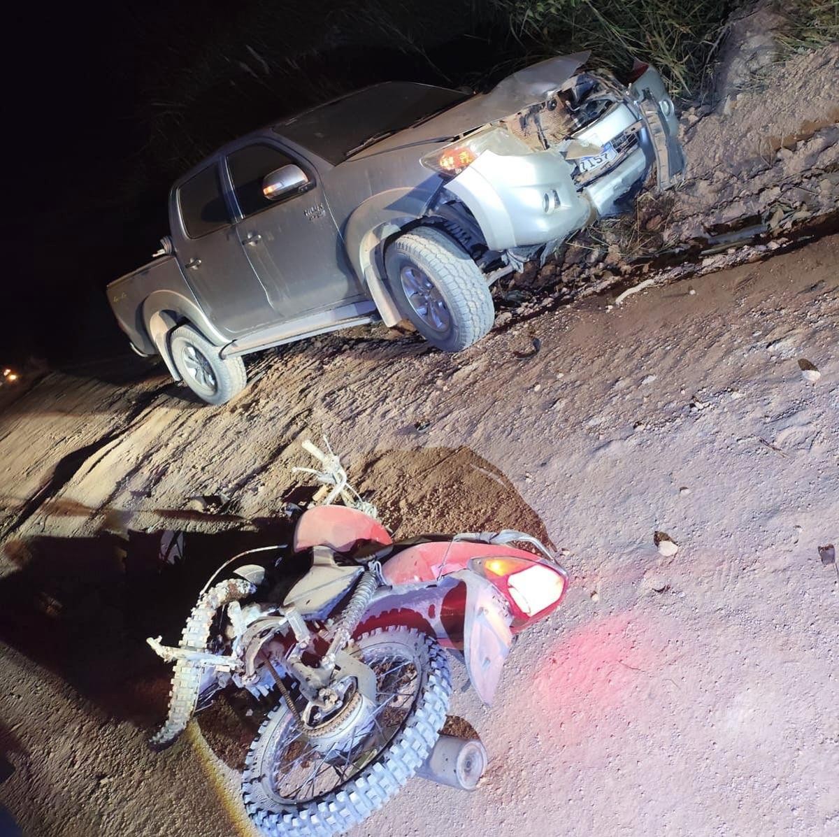 Motociclista morre em batida frontal com caminhonete