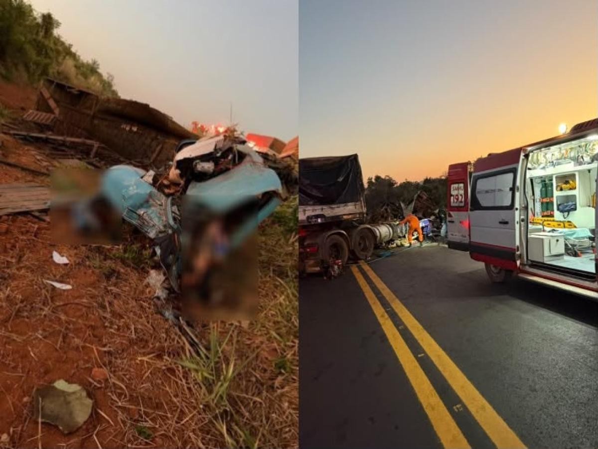 Acidente entre dois veículos deixa 3 mortos em rodovia de MT