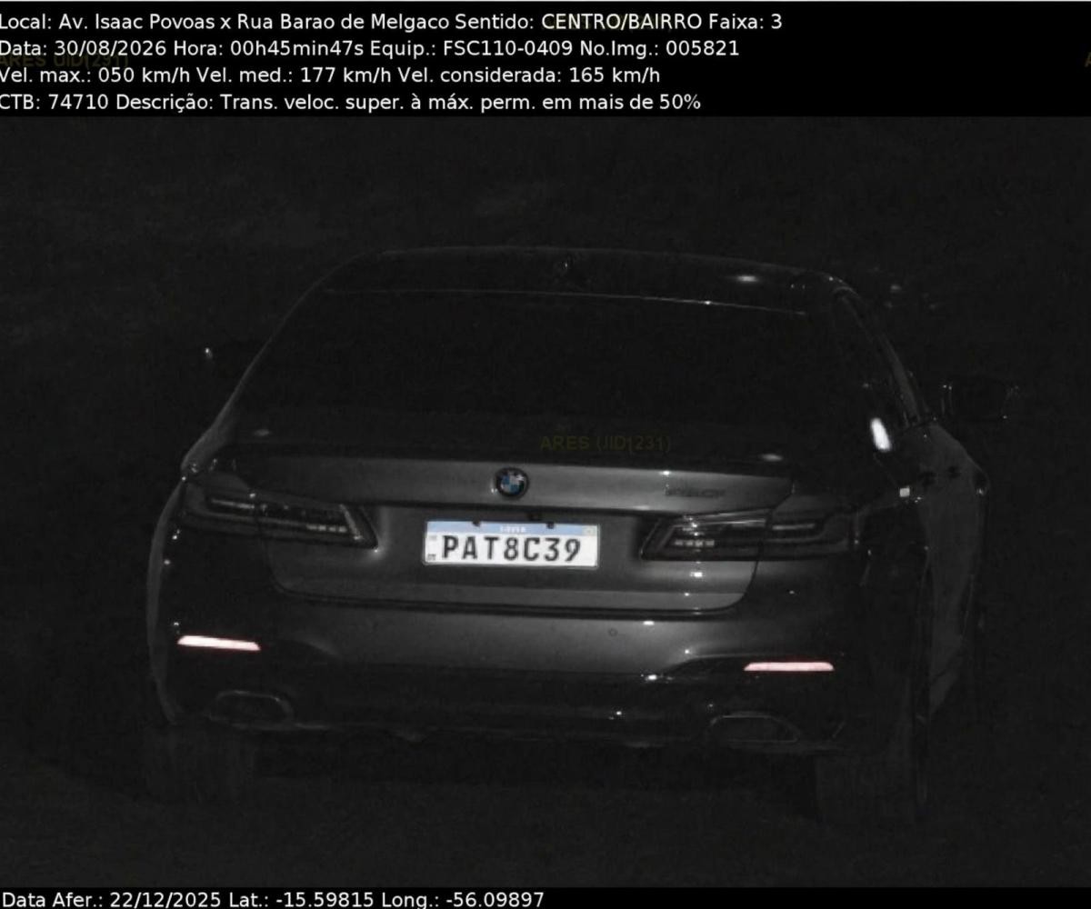 Motorista de BMW dirigia a 177km/h quando matou jovem em Cuiabá
