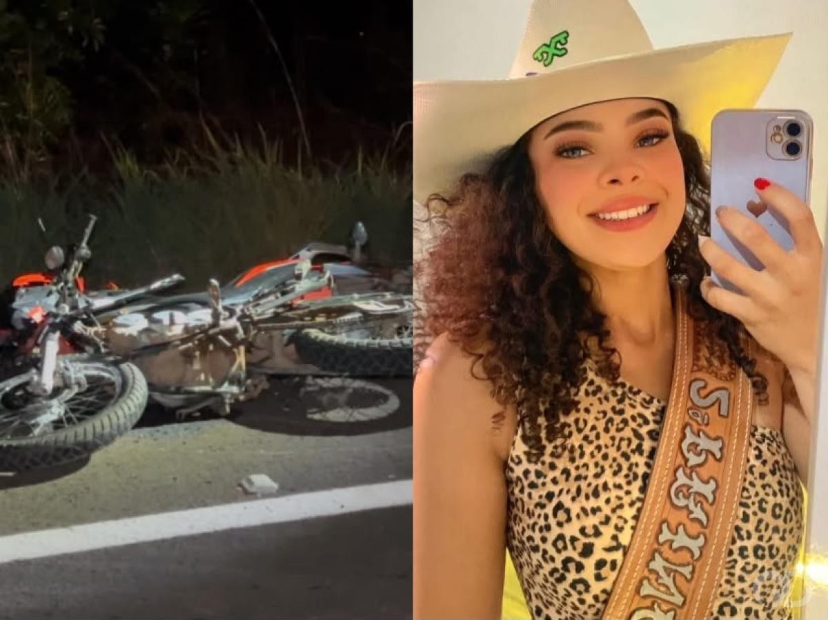 Rainha de rodeio morre durante acidente de moto em MT