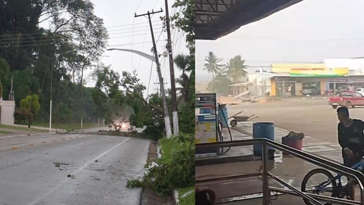 Temporal causa destruição em municípios no interior de MT